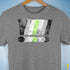 Agender Pride Grunge Exclamation Points Premium Unisex T-Shirt - Grey Heather
